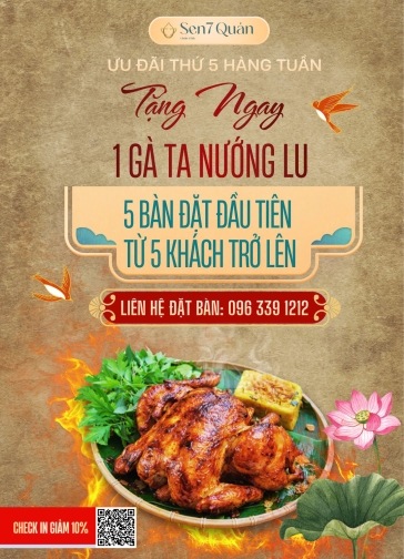 🔥 THỨ 5 RỰC RỠ: TẶNG NGAY GÀ TA NƯỚNG LU – "BỮA TIỆC" CHUẨN VỊ BẮC ĐANG CHỜ! 🔥