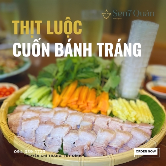 THỊT LUỘC CUỐN BÁNH TRÁNG