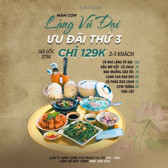 Mâm cơm Làng Vũ Đại