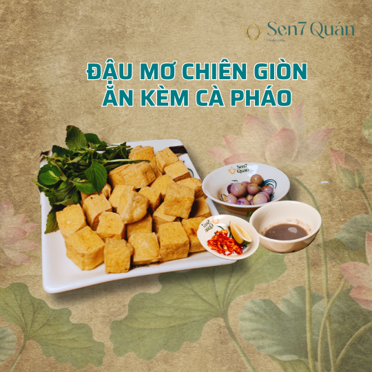 ĐẬU MƠ CHIÊN GIÒN ĂN KÈM CÀ PHÁO