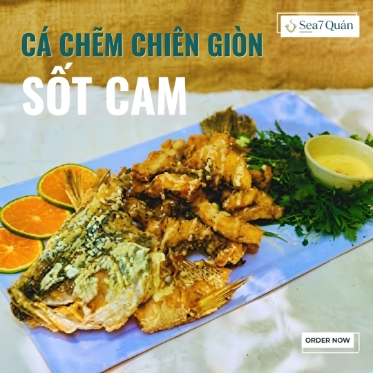 CÁ CHẼM CHIÊN GIÒN SỐT CAM