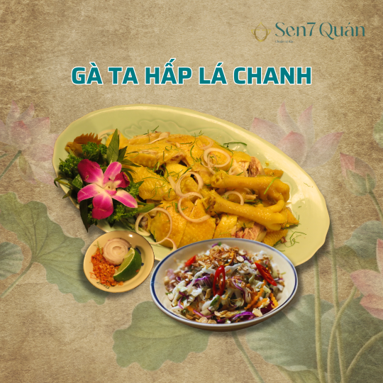 GÀ TA HẤP LÁ CHANH