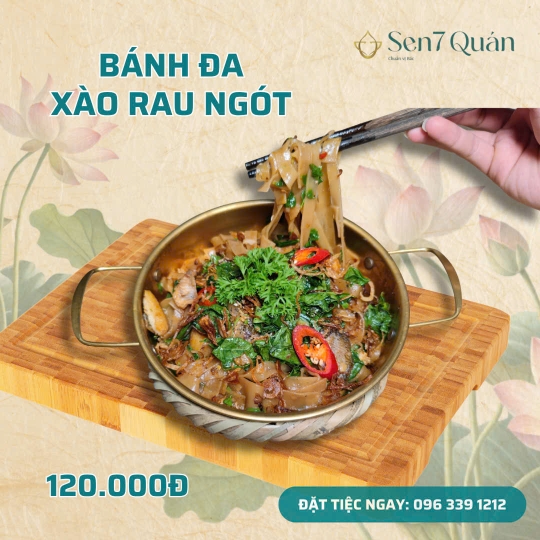  BÁNH ĐA XÀO RAU NGÓT
