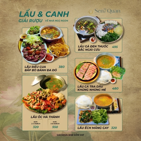  LẨU & CANH GIẢI RƯỢU