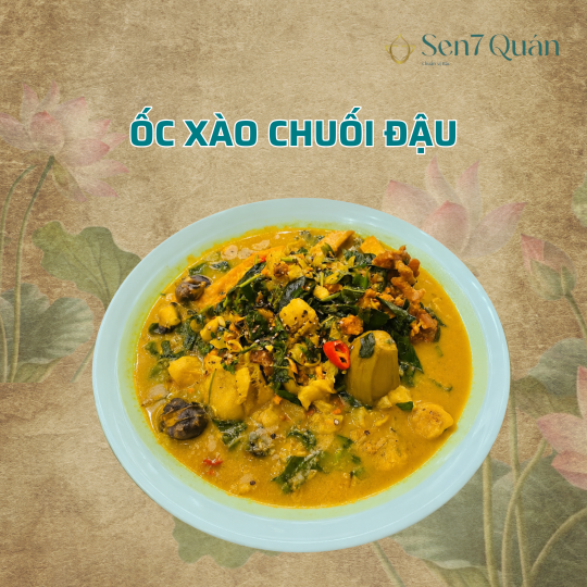 ỐC XÀO CHUỐI ĐẬU